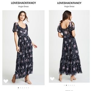 LoveShackFancy Angie Dress (Navy Cosmos)
